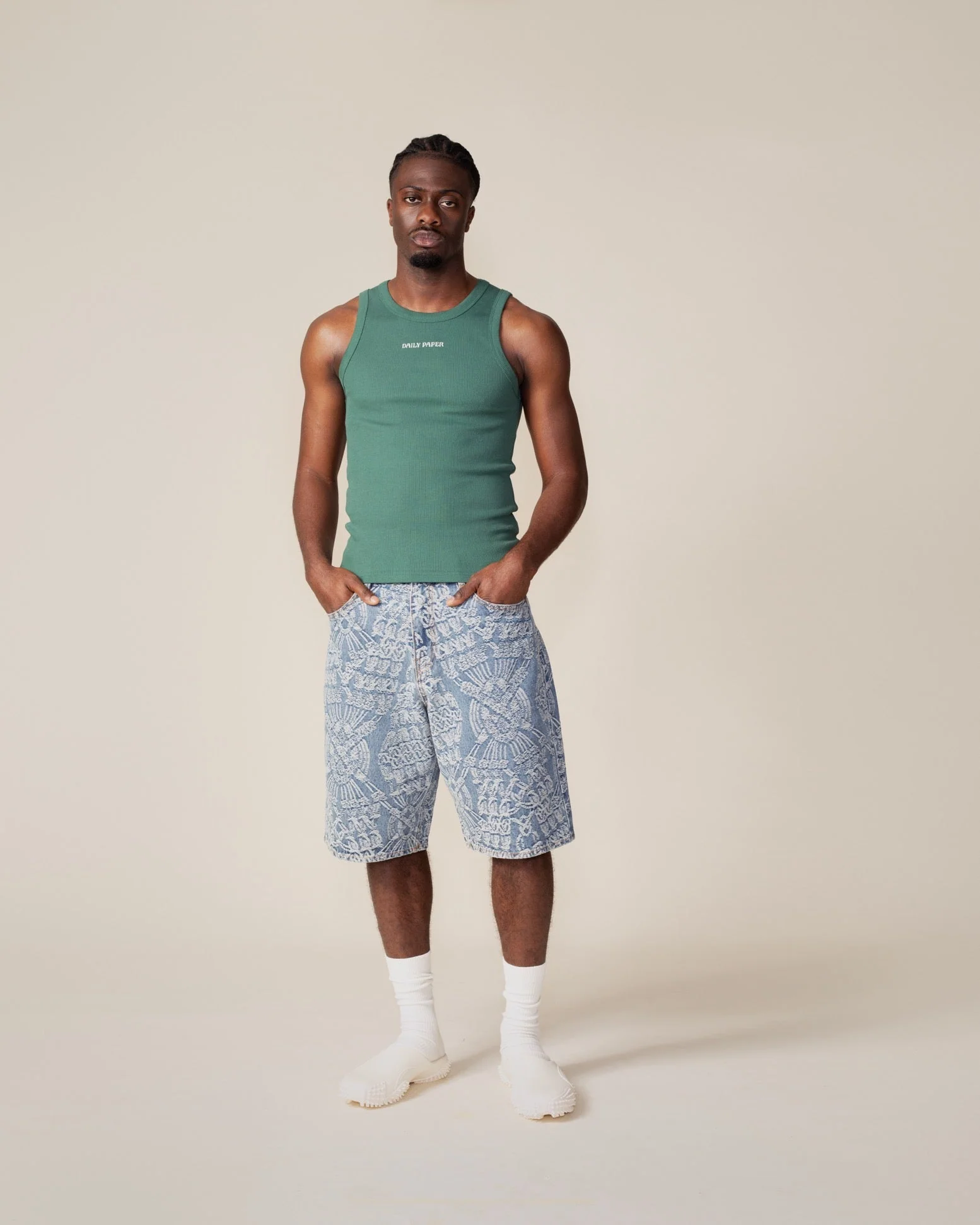 Bistro Green Rib Tank Top - Image 3