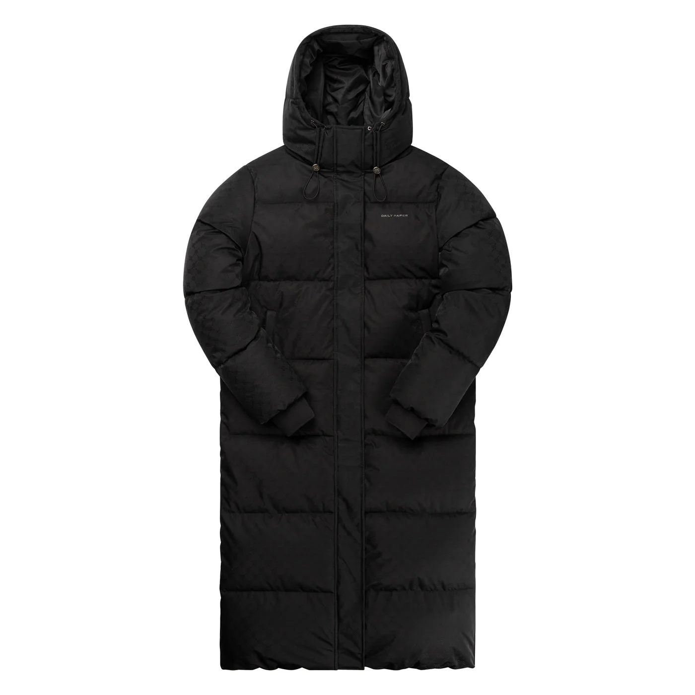 Black Monogram Long Puffer Jacket - Image 4