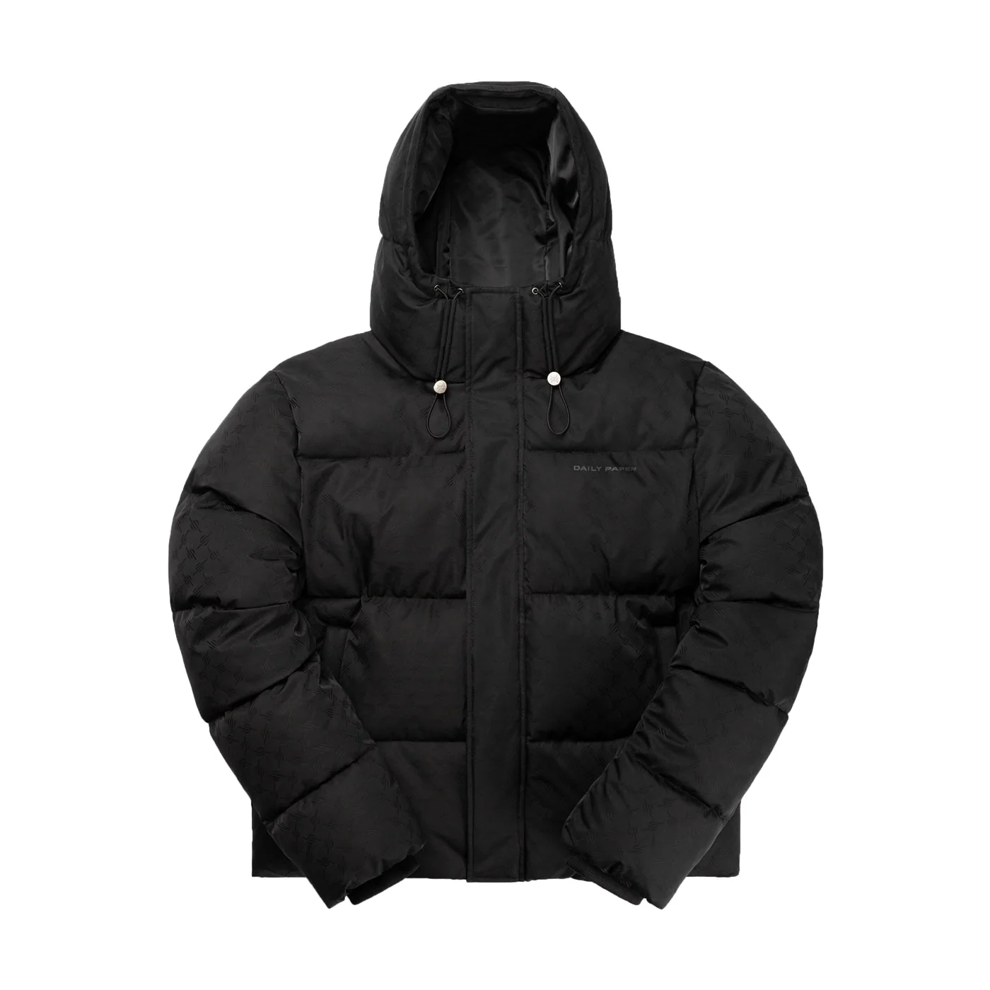 Black Monogram Short Puffer Jacket - Image 4