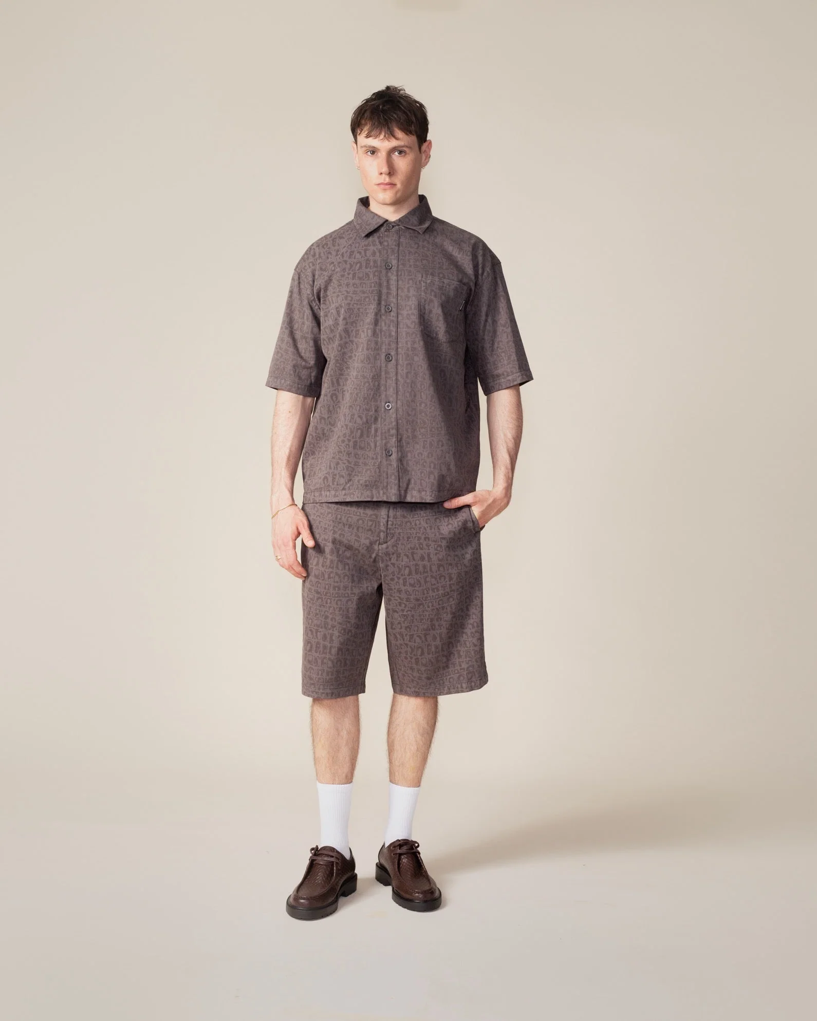 Black Oyster Digital Croc Shorts - Image 3