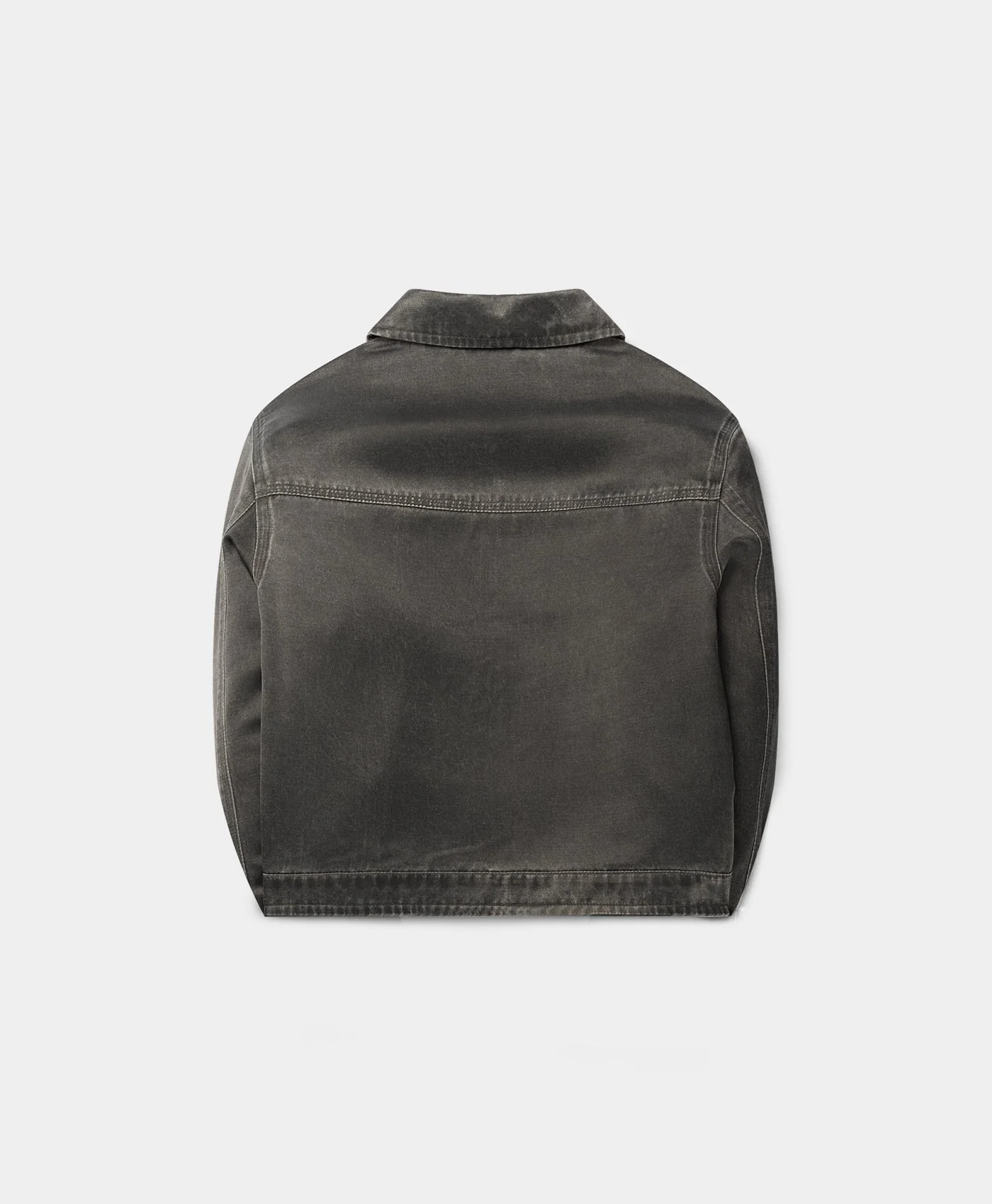 Black Oyster Satin Washed Jacket - Image 2
