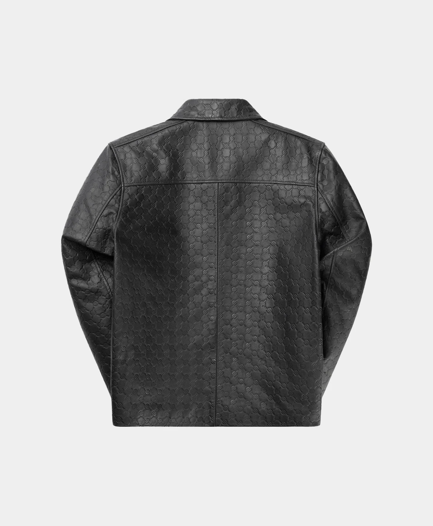 Black Silence Monogram Leather Jacket - Image 2