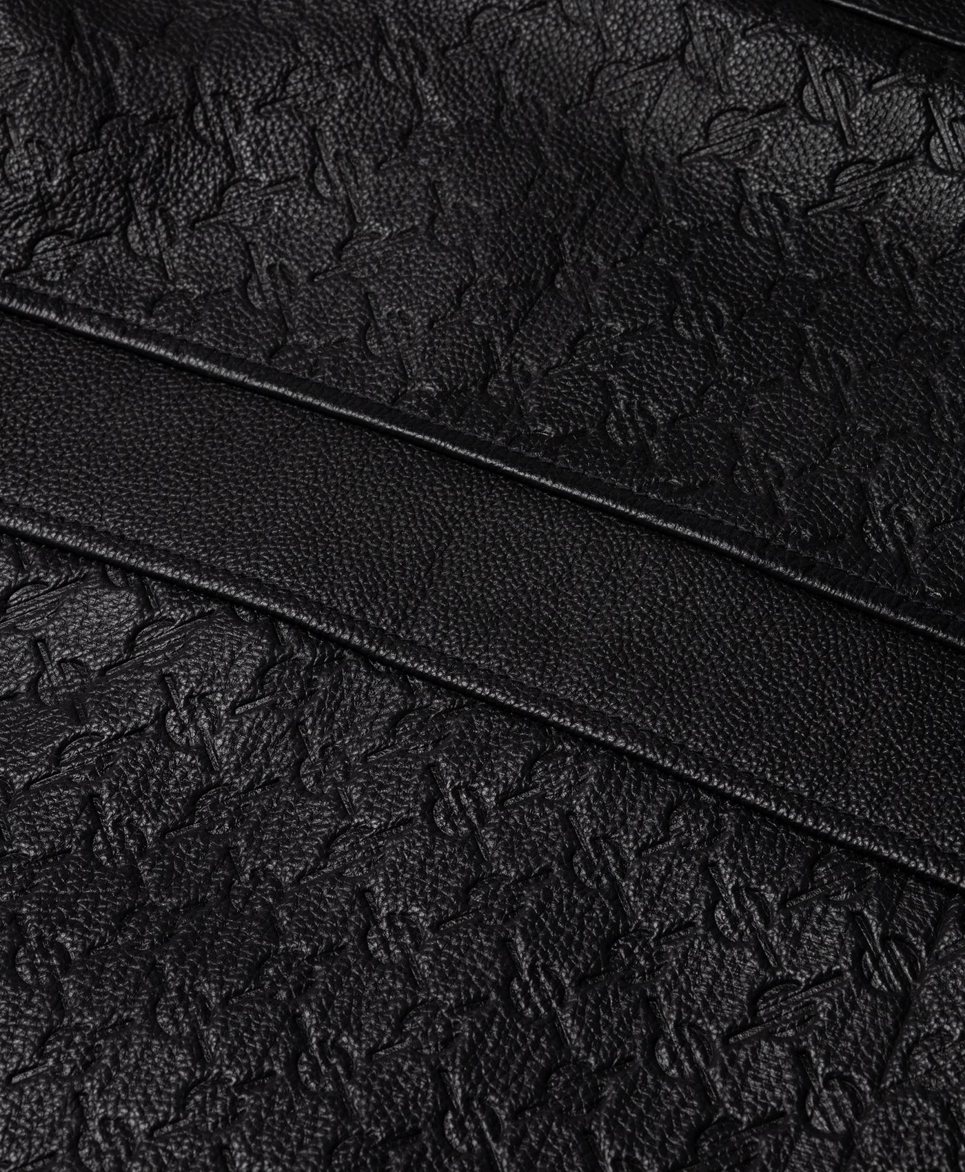 Black Structured Leather Jacket - Image 3