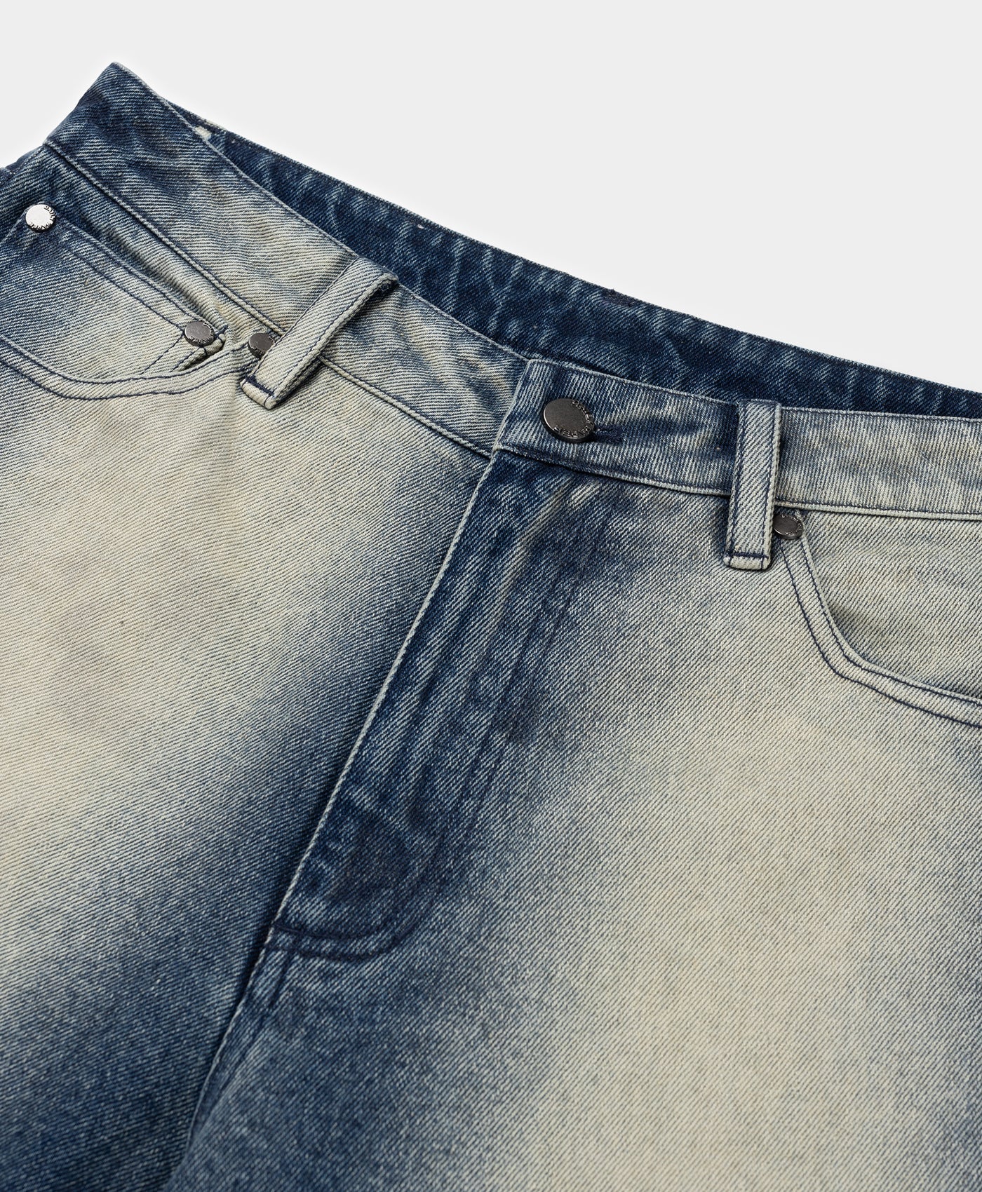 Bleached Denim Blue Shorts - Image 4