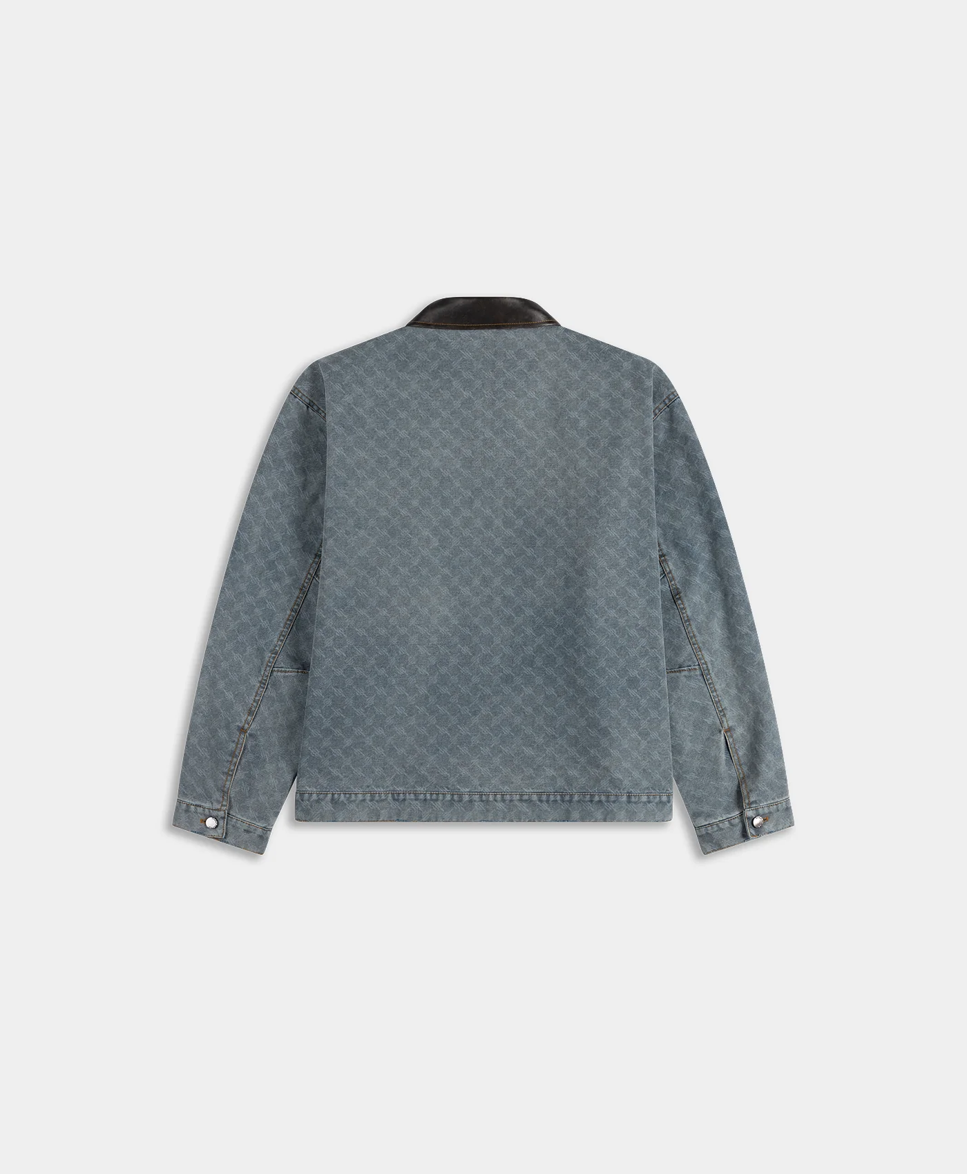 Mid Blue Boxy Monogram Workwear Jacket - Image 2