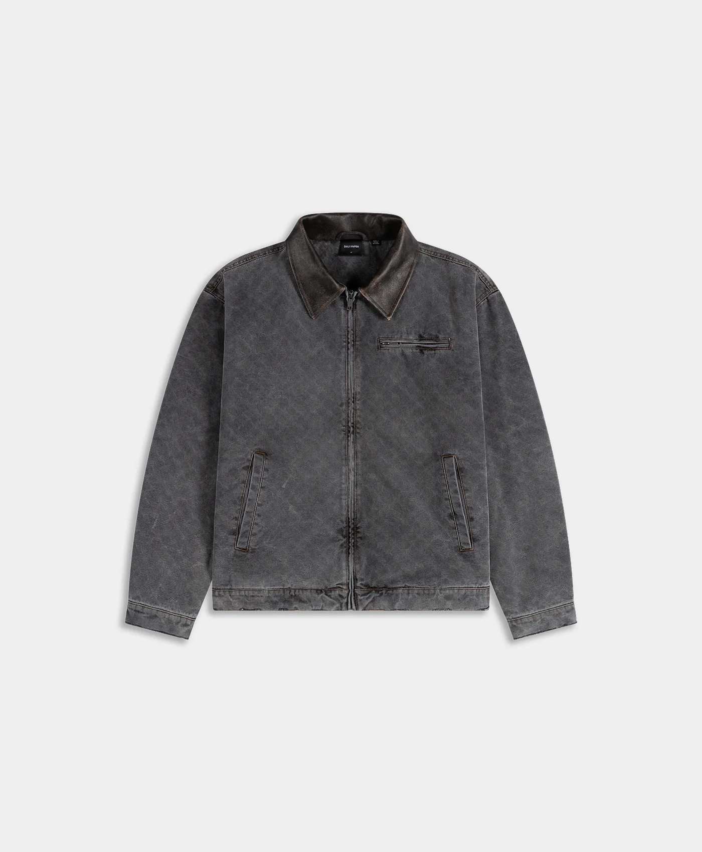 Black Boxy Monogram Workwear Jacket