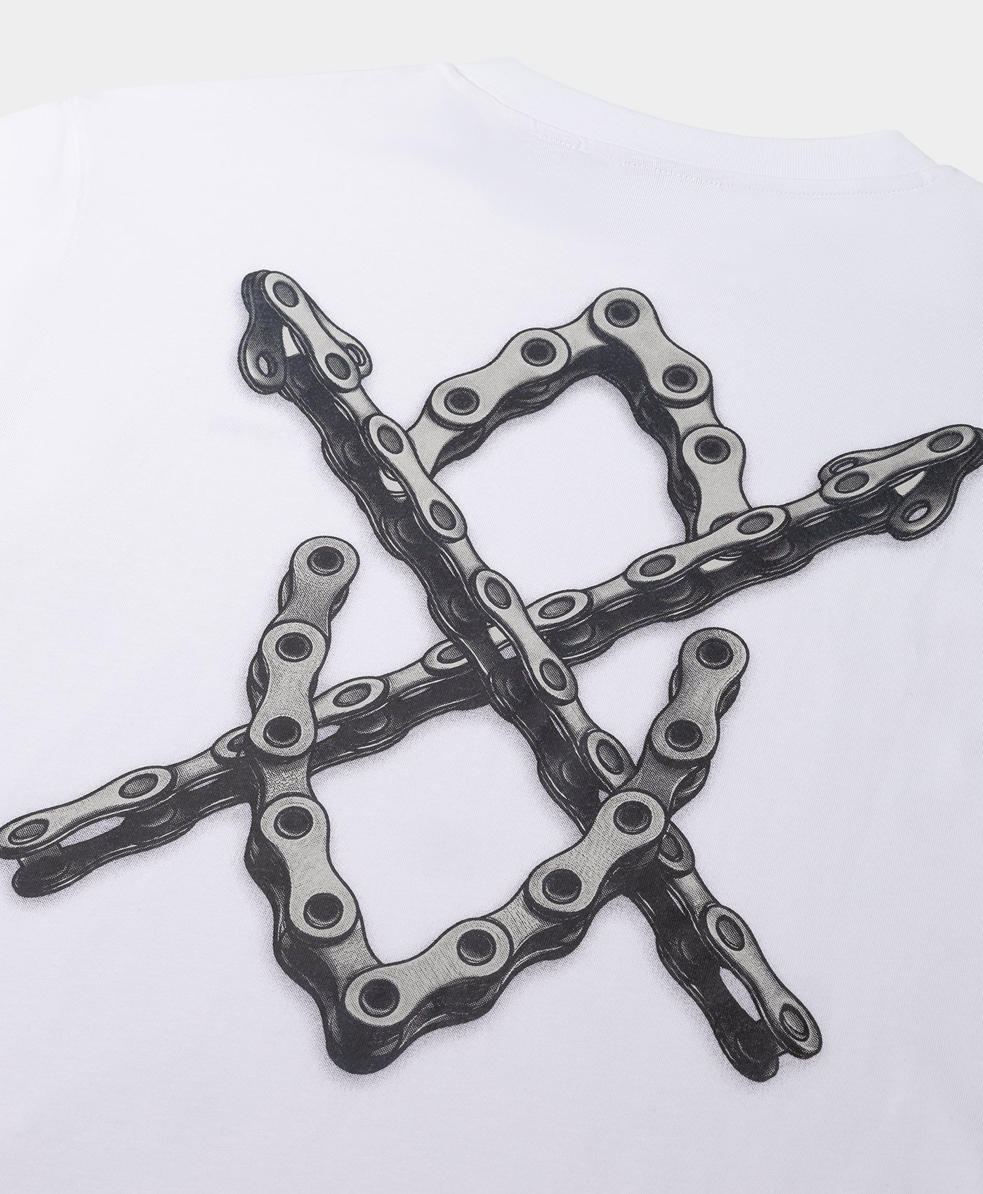 White Chain Shield T-Shirt - Image 4