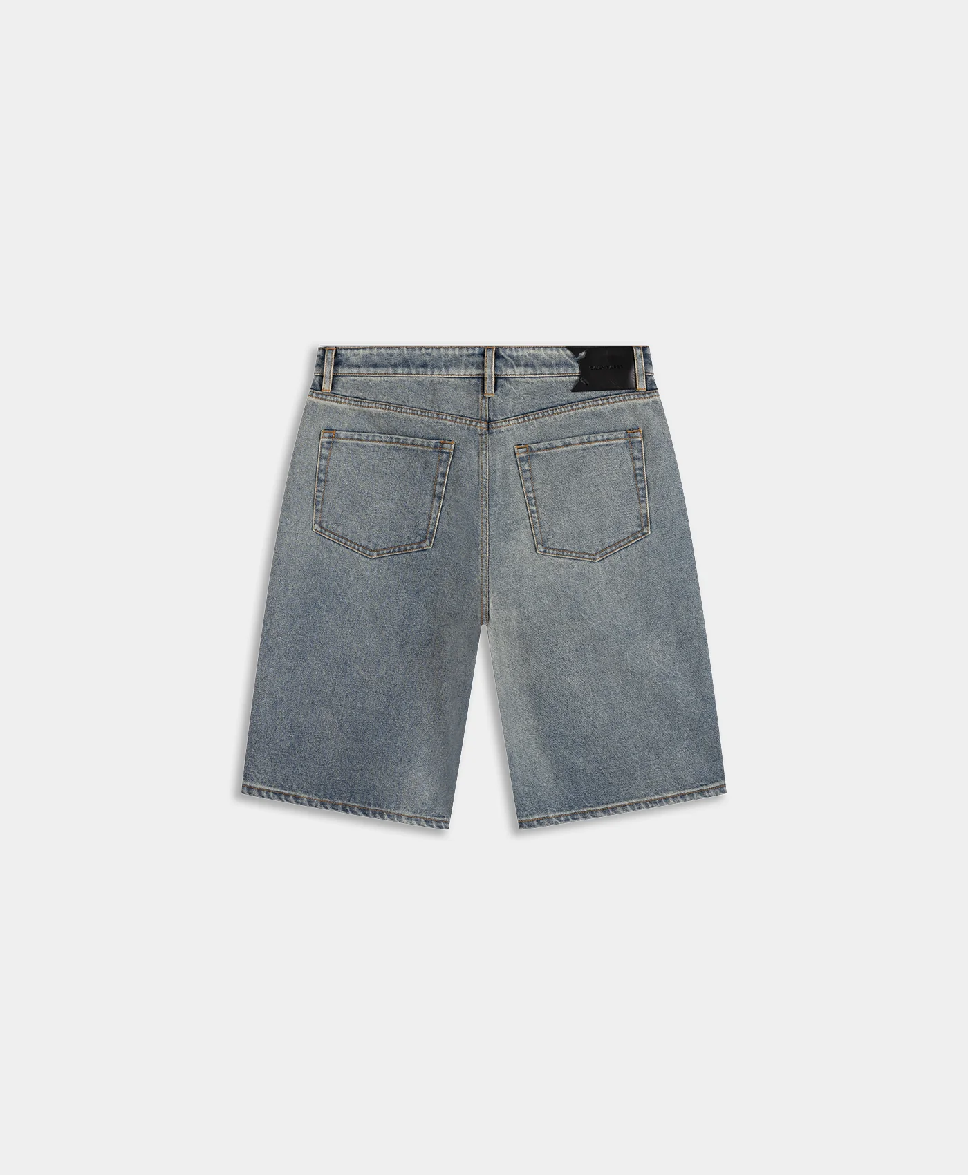 Denim Compact Shield Embroidery Denim Shorts - Image 2