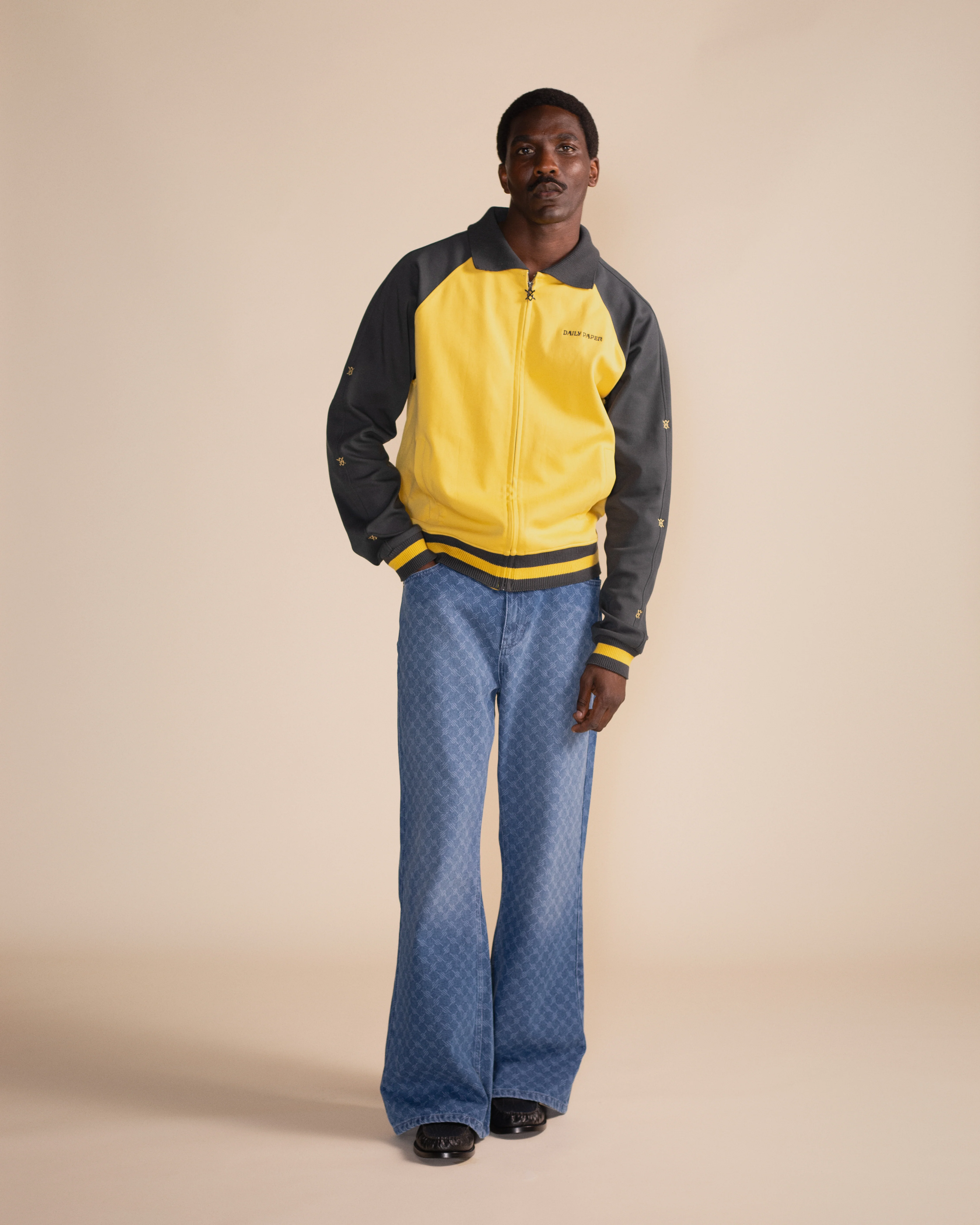 Grey Dias Stacked Colour Blocking Track Jacket - Image 3