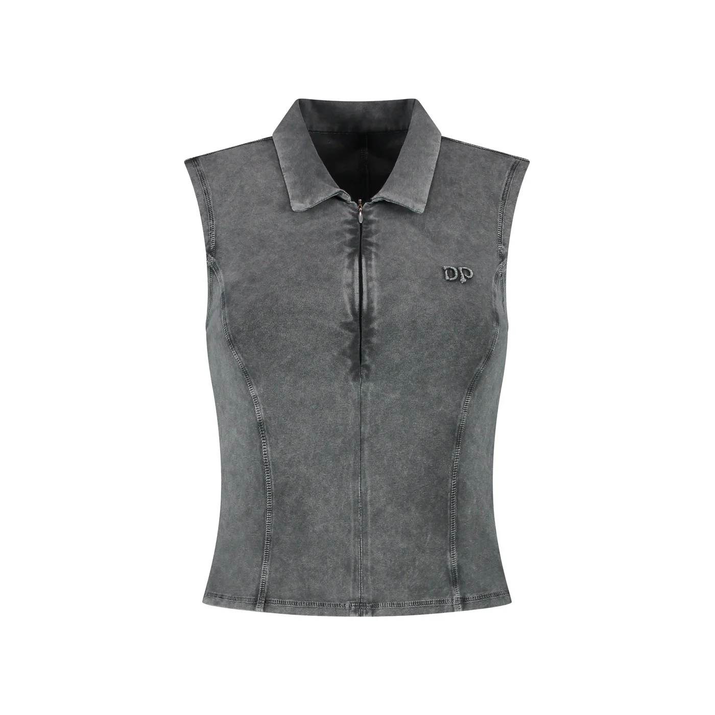 Formal Grey Washed Jersey Polo - Image 5