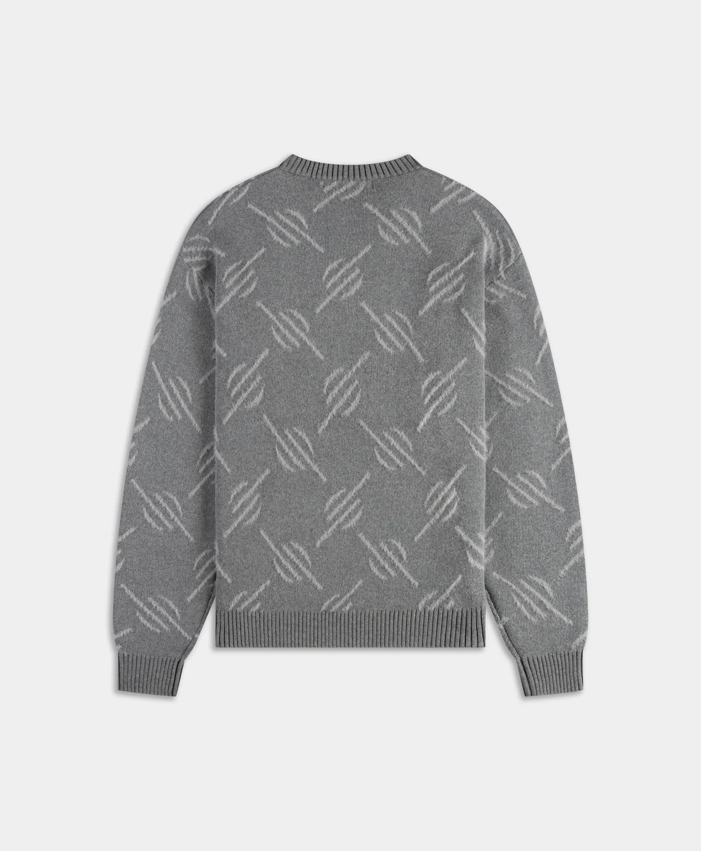 Grey Tevin Monogram Knit Sweater - Image 2