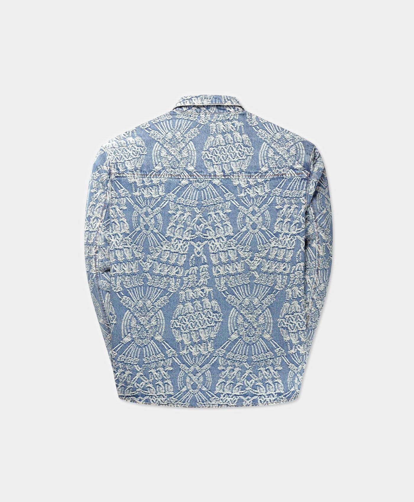 Mid Blue Macrame Rahul Shirt - Image 2