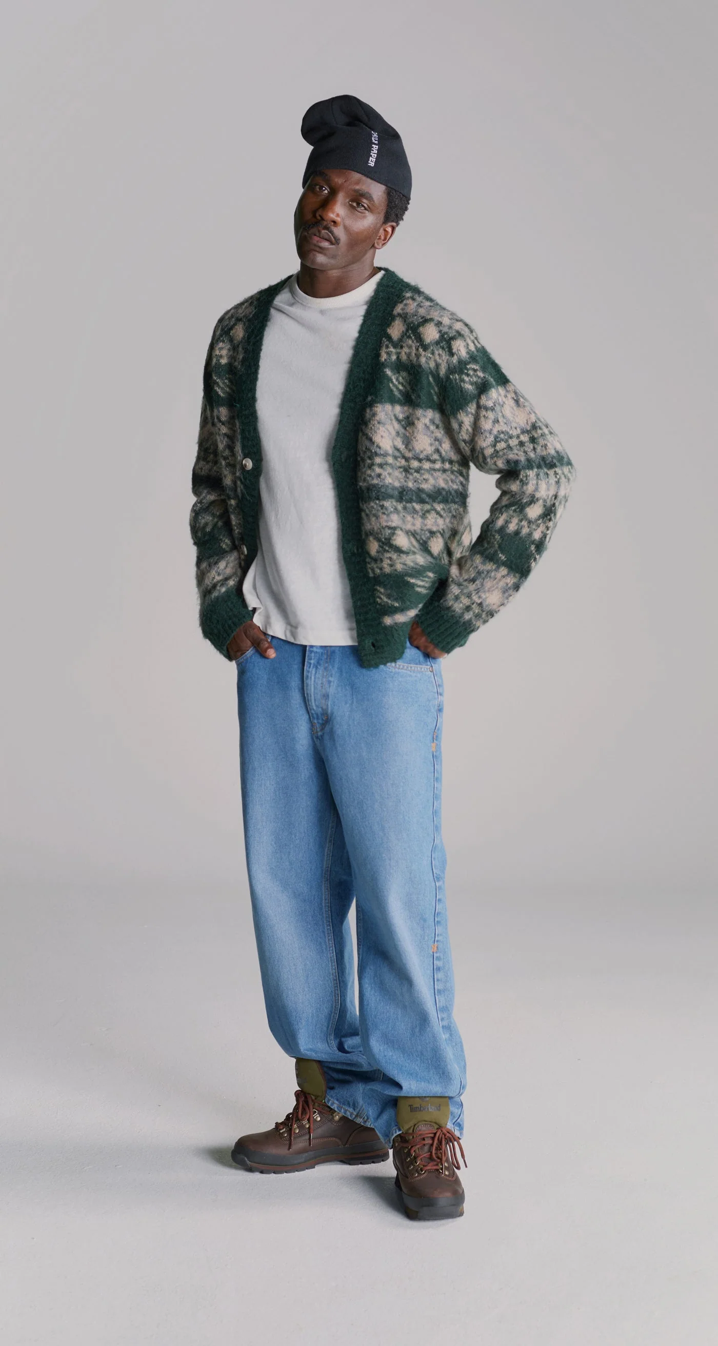 Multi Colored Pattern Check Cardigan - Image 3