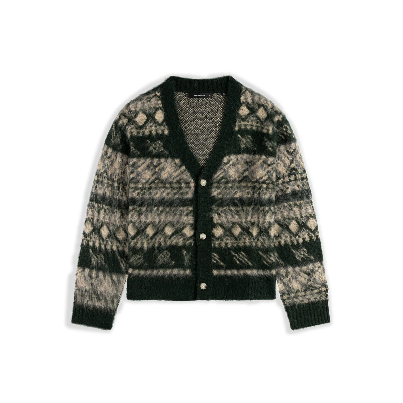 Multi Colored Pattern Check Cardigan - Image 4