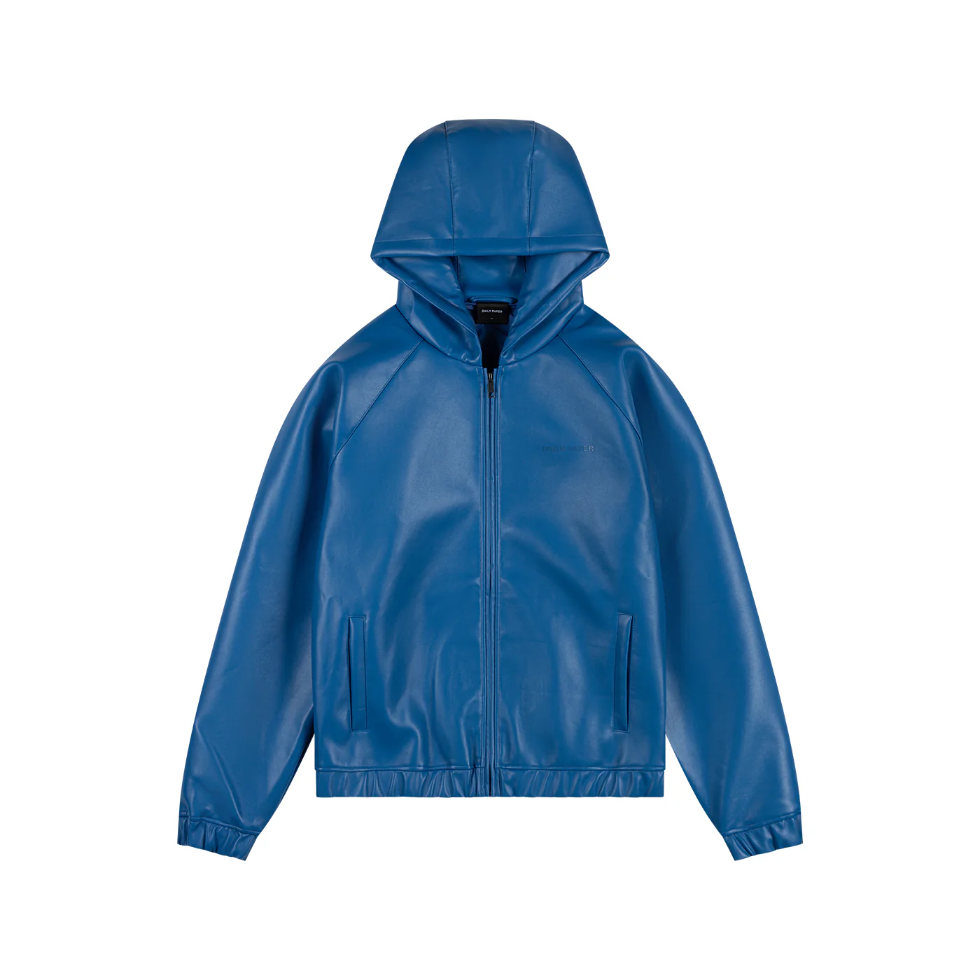 Brilliant Blue PU Scuba Jacket - Image 4