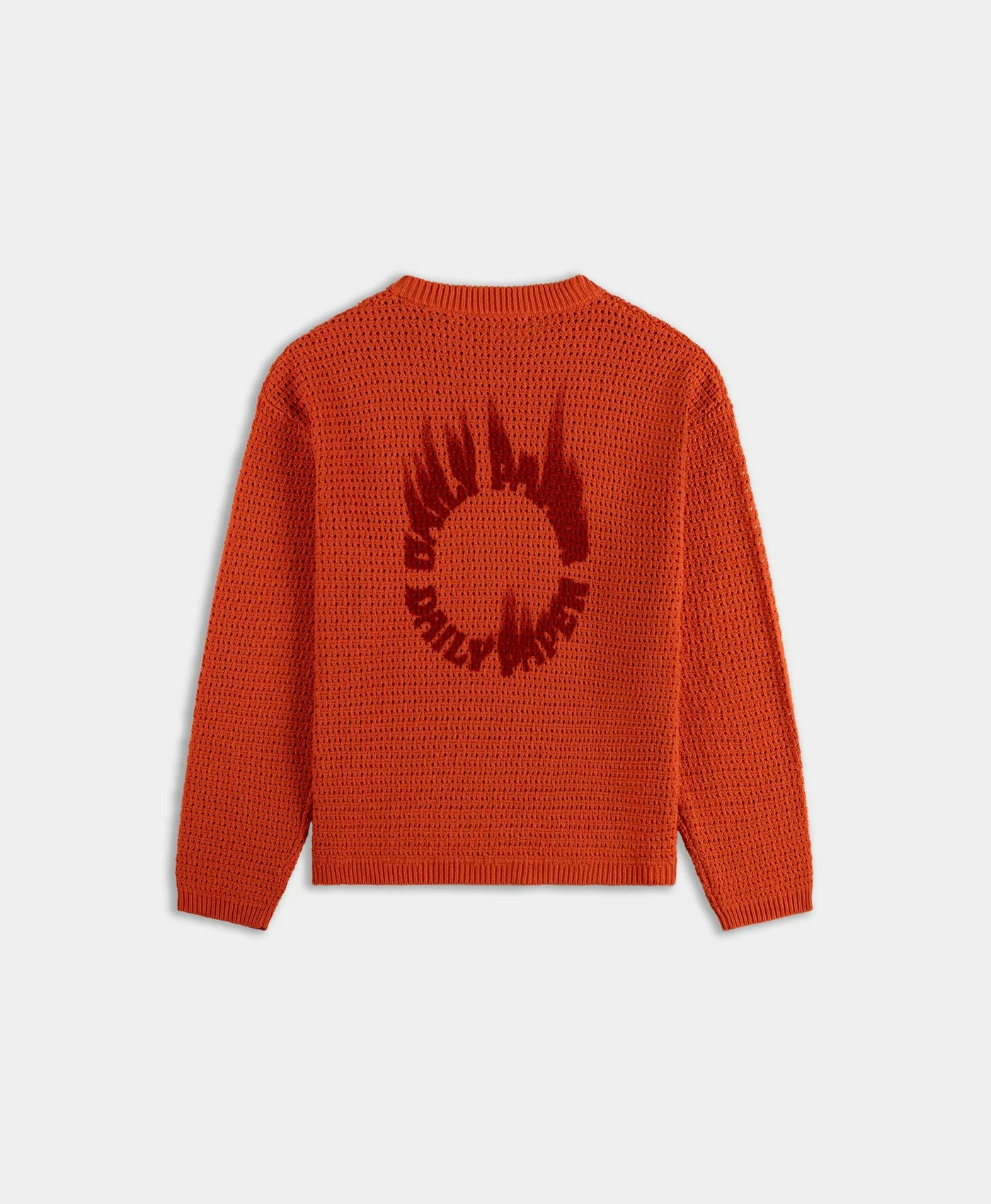 Red Clay Crochet Sweater - Image 2