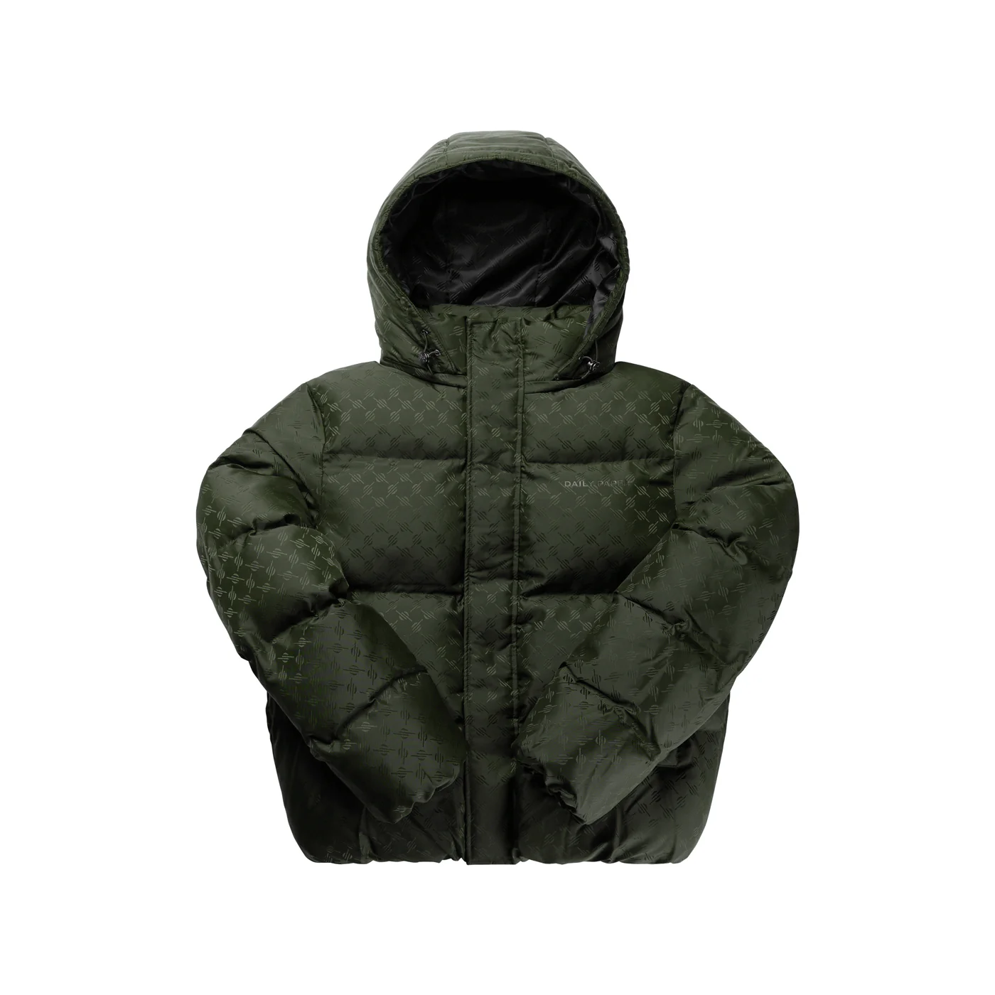 Rosin Green Monogram Short Puffer Jacket - Image 3