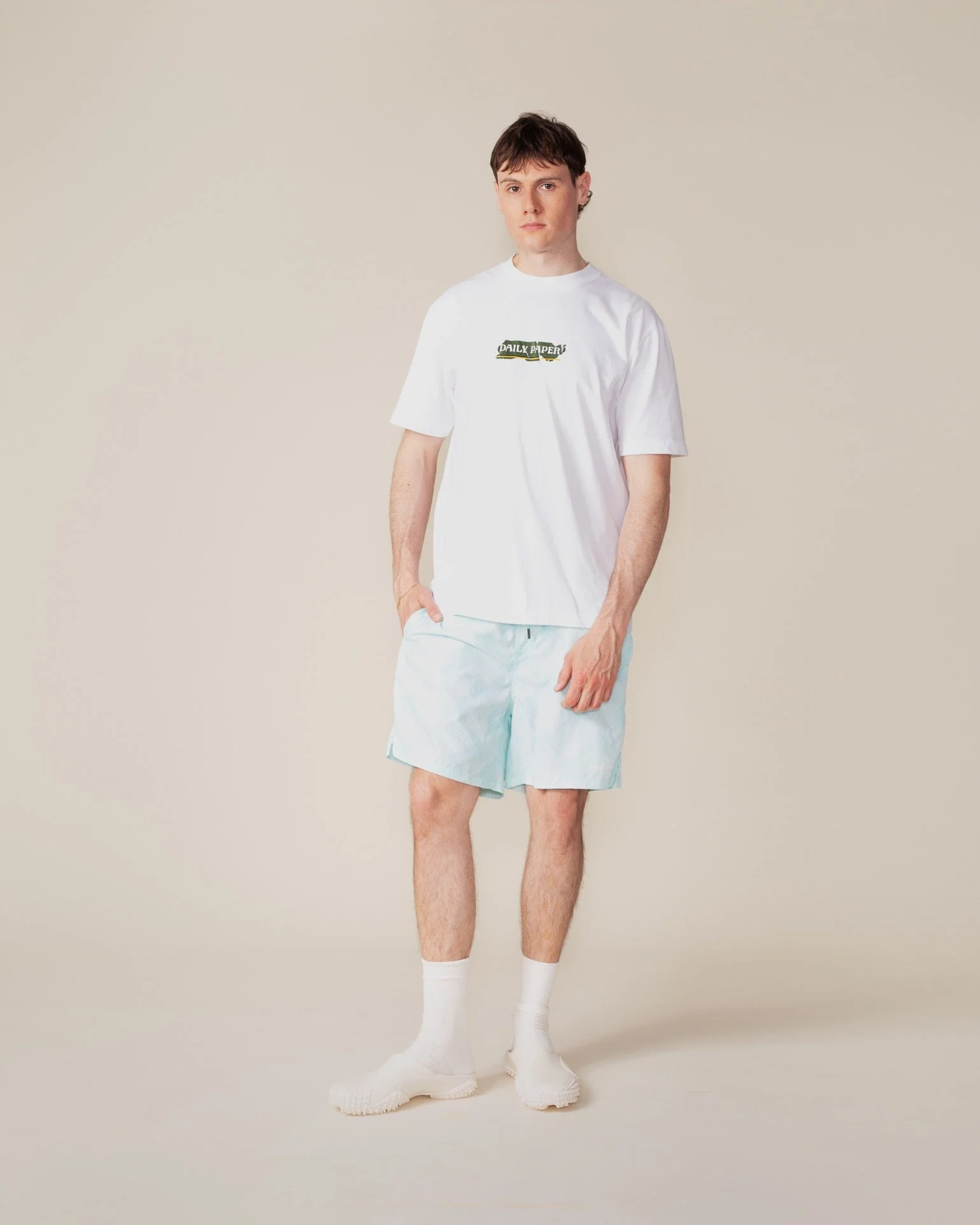 Salt Water Blue Dotted Monogram Swimshorts - Image 3
