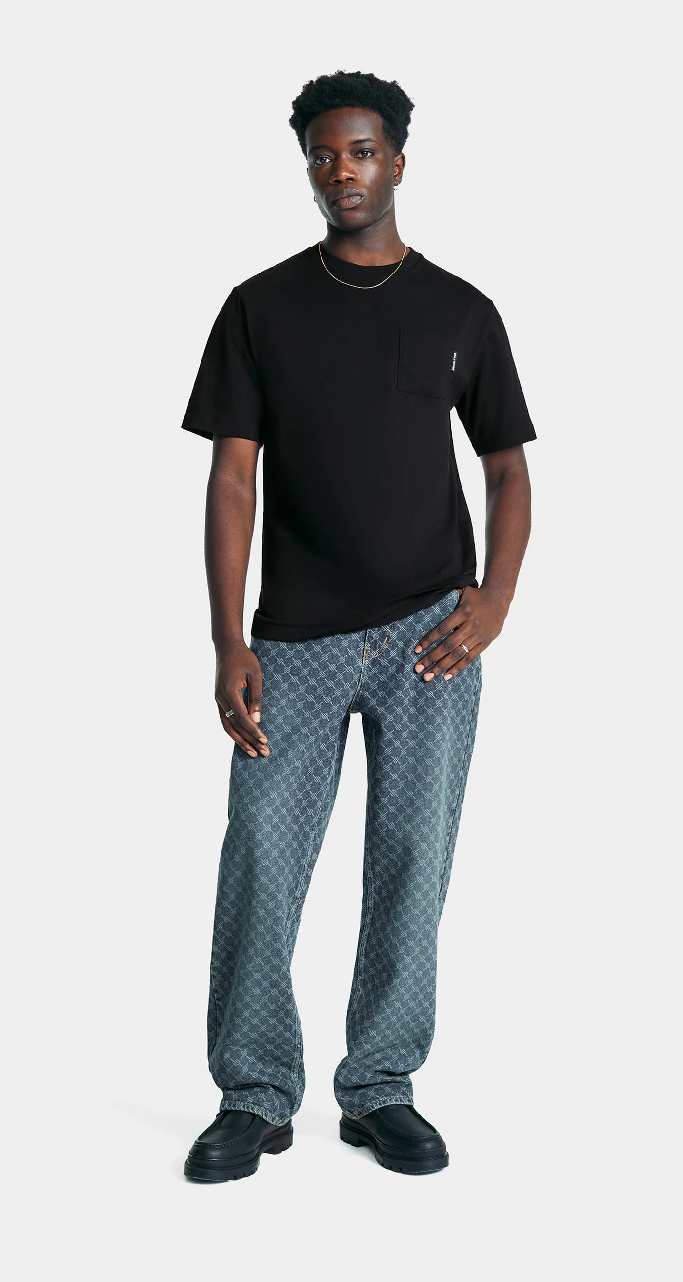 Sand Blue Amba Monogram Relaxed Jeans - Image 4