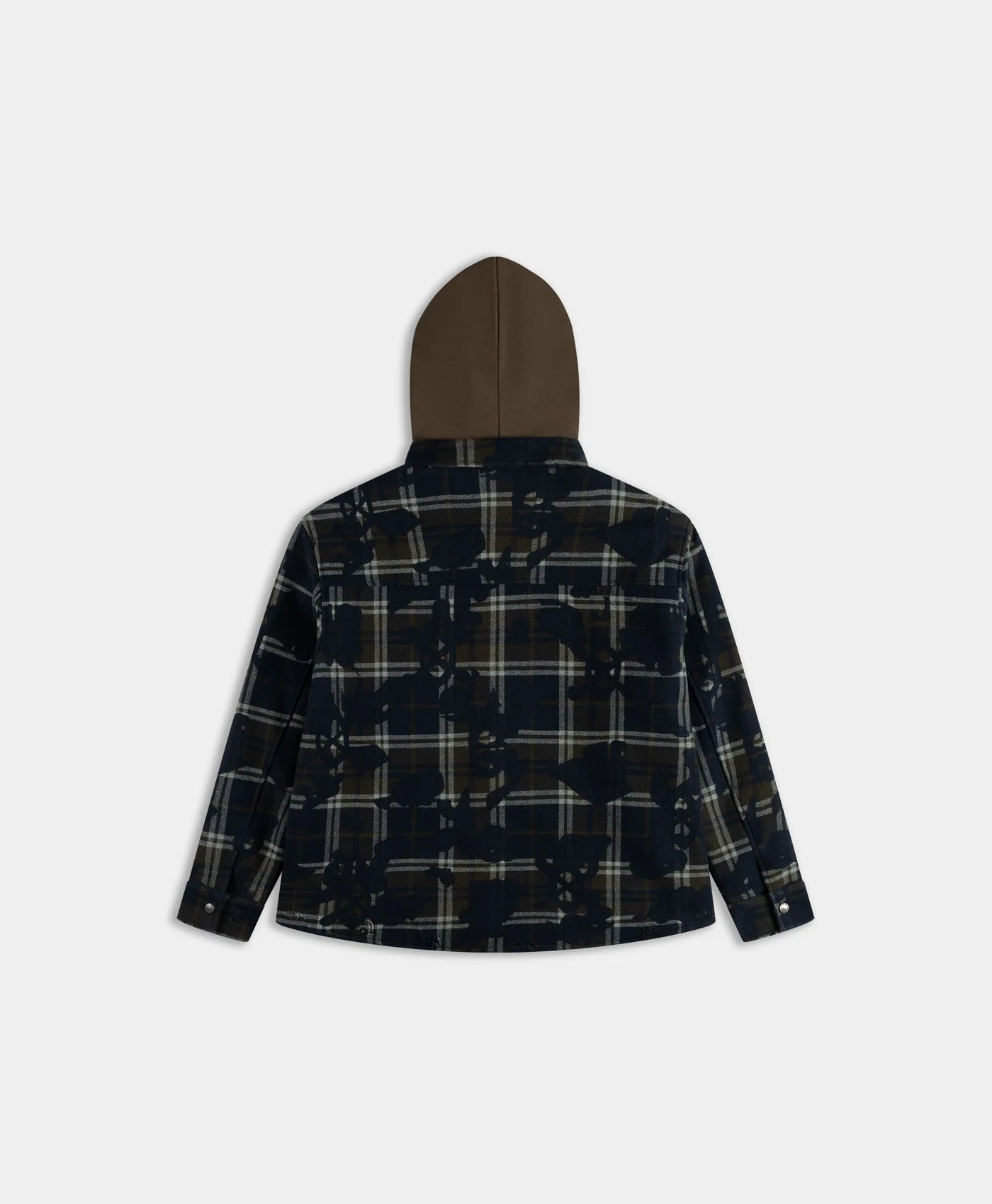 Sky Captain Blue Patched Check Shirt - Image 2