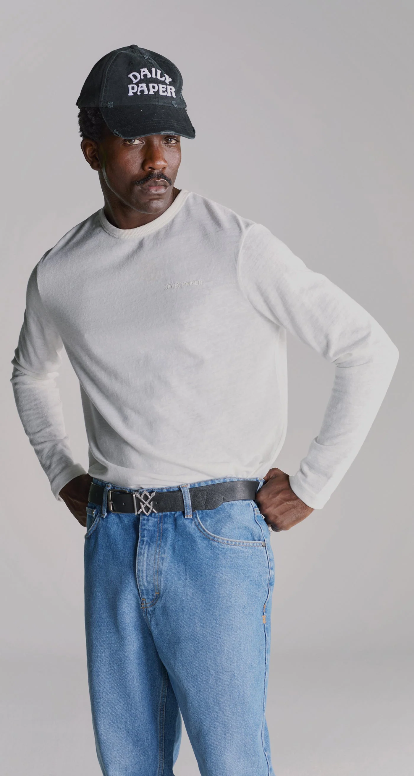 Sky Captain Blue Stack Arch Cap - Image 4
