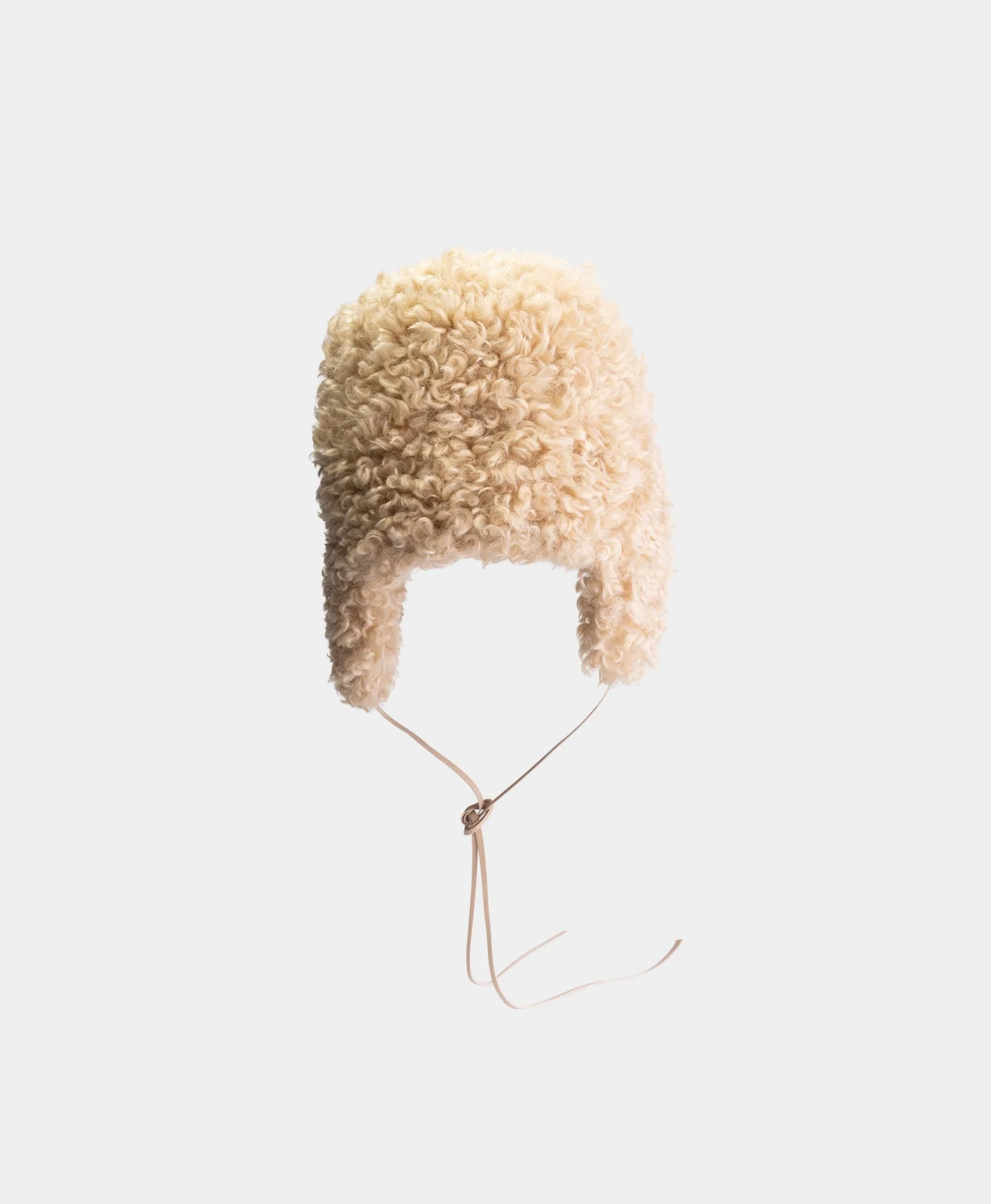 Travertine Beige Faux Fur Chapka - Image 2